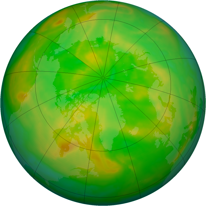 Arctic ozone map for 18 June 2015